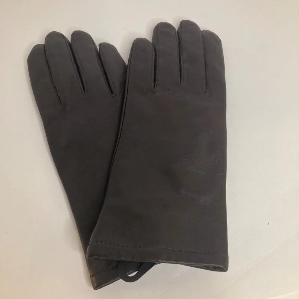 Womens Preston & York Leather Gloves‎ Brown L
